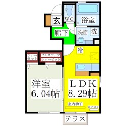 矢加部駅 徒歩19分 1階の物件間取画像